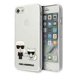 karl lagerfeld klhci8cktr iphone 7/8/se 2020 / se 2022 coque dur transparent karl & choupette