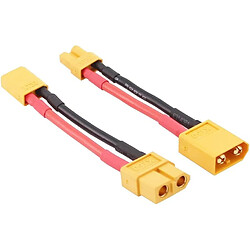 4 Pièces Câbles Adaptateurs XT30 à XT60 Mâle Femelle 5cm 16awg