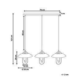 Avis Beliani Lampe suspension NATTAI Métal Blanc