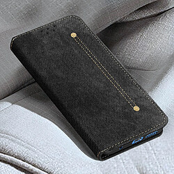 Acheter Avizar Étui Redmi Note 11 et Note 11s Tissu Denim Porte-carte Support Noir