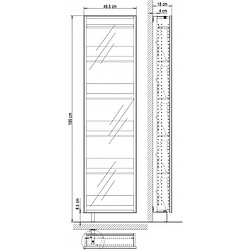 Avis Pegane Armoire pivotante,meuble à chaussures en panneau de particules laminé avec miroir - Longueur 50 x Profondeur 18 x Hauteur 195 cm