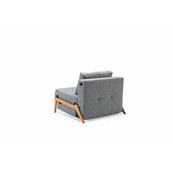 Inside 75 INNOVATION LIVING Fauteuil design SOFABED CUBED 02 WOOD Twist Granite convertible lit 200*90 cm pas cher