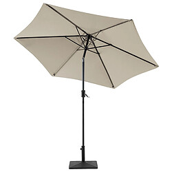 Acheter Beliani Parasol de jardin en aluminium avec toile beige taupe d 270 cm VARESE