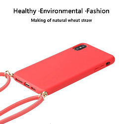 Coque en TPU souple avec sangle multifonction rouge pour votre Apple iPhone X/XS 5.8 pouces