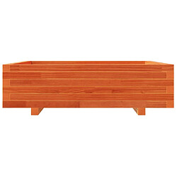 Acheter vidaXL Jardinière cire marron 90x90x26,5 cm bois de pin massif