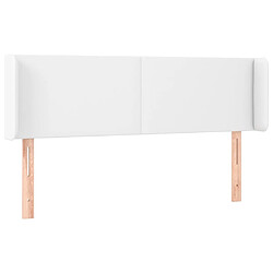 Maison Chic Tête de lit scandinave avec oreilles,meuble de chambre Blanc 147x16x78/88 cm Similicuir -MN68368