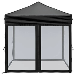 Avis vidaXL Tente de réception pliable avec parois Noir 2x2 m