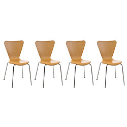 Decoshop26 Lot de 4 chaises de séjour bureau en bois et métal CDS10108