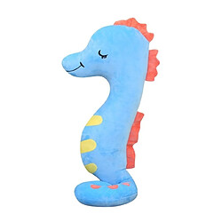 Universal (bleu) peluche hippocampe géant de 80 cm peluche colorée douce poupée kawaii chambre décoration dessin animé coussin coussin cadeau pour les enfants | oreiller de luxe