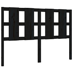 Maison Chic Tête de lit scandinave pour lit adulte,Meuble de chambre Noir 125,5x4x100 cm Bois massif de pin -MN59363