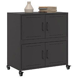 Avis vidaXL Buffet noir 68x39x72 cm acier