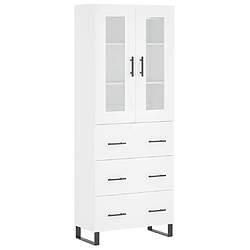 vidaXL Buffet haut Blanc 69,5x34x180 cm Bois d'ingénierie