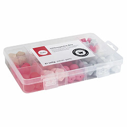 Rayher Coffret de perles en silicone - Rose