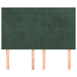 Avis Maison Chic Lot de 4 Têtes de lit design pour chambre - Décoration de lit Vert foncé 72x5x78/88 cm Velours -MN29100