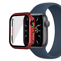 Coque en TPU électroplaqué, mat, rouge pour votre Apple Watch Series 7 41mm