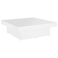 Maison Chic Table basse,Table Console Table d'appoint, Table pour salon Blanc 90x90x28 cm Aggloméré -MN60763