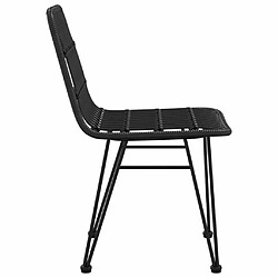 Maison Chic Lot de 2 Chaises de jardin,Fauteuil d'extérieur Noir 48x62x84 cm Résine tressée -MN71829 pas cher