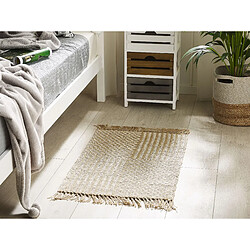 Avis Beliani Tapis beige à carreaux 50 x 80 cm ADABAG