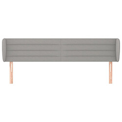 Avis Maison Chic Tête de lit scandinave avec oreilles,meuble de chambre Gris clair 163x23x78/88 cm Tissu -MN47453