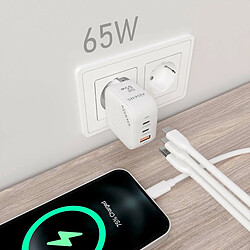 Chargeur mural Aisens ASCH-65W3P026-W Blanc 65 W (1 Unité) pas cher