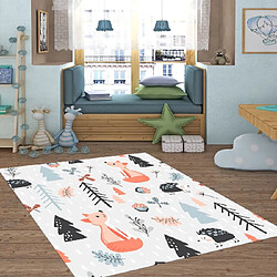 HOMEMANIA Tapis Imprimé Beautiful Leaves 2 - Résumé - Décoration de Maison - antidérapants - Pour Salon, séjour, chambre à coucher - Multicolore en Polyester, Coton, 120 x 180 cm