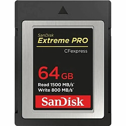 sandisk - cards sdcfexpress 64gb extreme pro 1500mb/s r 800mb/s w 4x6