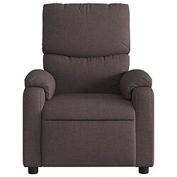 Avis vidaXL Fauteuil de massage inclinable Marron foncé Tissu