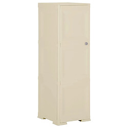 vidaXL Armoire plastique 40x43x125 cm design de bois blanc angora