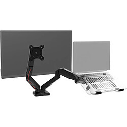 Duronic DMDCL1X1 Support de Moniteur et Support d'Ordinateur Portable PC à Pince pour Bureau - VESA 75/100