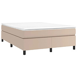 Avis Maison Chic Lit Adulte - Lit simple Lit à sommier tapissier avec matelas moelleux - Meuble de Chambre - Cappuccino 140x200 cm -MN15477