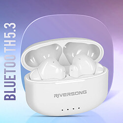 Acheter Riversong Écouteurs Bluetooth Intra-auriculaires Réduction de Bruit Airfly L8 Blanc