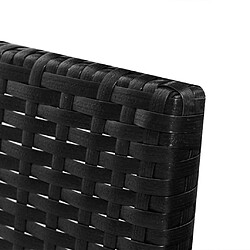 Maison Chic Salon de jardin 3 pcs + coussins - Mobilier/Meubles de jardin - Table et chaises d'extérieur Résine tressée Noir -MN36041 pas cher