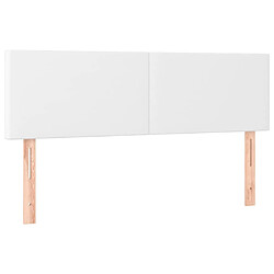 Acheter Maison Chic Tête de lit scandinave à LED,meuble de chambre Blanc 144x5x78/88 cm Similicuir -MN65762