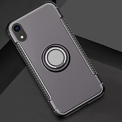 Wewoo Coque Étui de protection magnétique 360 degrés bague de rotation pour iPhone XR gris