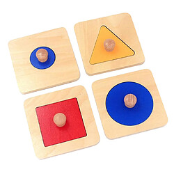 Forme De Géométrie En Bois Tri Correspondant Puzzle Amusant Compétence Moteur Jouets Style B