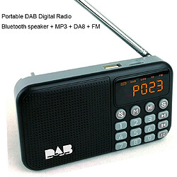 Avis Wewoo Radio numérique DAB multifonctionnelle portable DAB-P8prise en charge BluetoothMP3