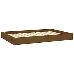 vidaXL Lit pour chien Marron miel 91,5x64x9 cm Bois de pin solide