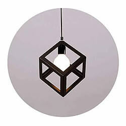 Goeco E27 Retro Métal Plafonnier Suspensions Luminaire Lustre Industriel Vintage Style Noir Créatif Metal Suspensions Luminaire Cube