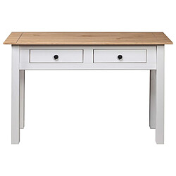 Acheter vidaXL Table console Blanc 110x40x72 cm Pin solide Gamme Panama