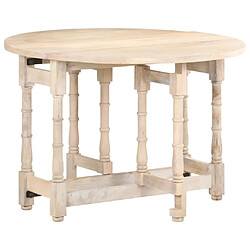 Maison Chic Table de salle à manger,Table à dîner Rond 110x76 cm Bois de manguier massif -GKD14716