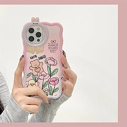 GUPBOO Étui pour iPhone12 Fleurs et nœuds, ours, étuis pour téléphones portables japonais et coréens, femmes de niche