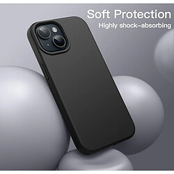 Htdmobiles Coque pour Apple iPhone 15 Pro - housse etui silicone gel fine + verre trempe - NOIR