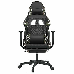 Avis Maison Chic Chaise de jeu, Chaise gaming avec repose-pied, Fauteuil gamer,Chaise de Bureau Noir et camouflage Similicuir -GKD85427