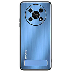 Coque en TPU + alliage d'aluminium avec béquille pour votre Honor X30 5G - bleu