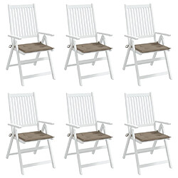 Avis vidaXL Coussins de chaise jardin lot de 6 taupe 40x40x3cm tissu oxford