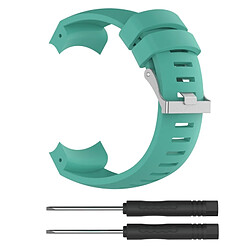 Avis Wewoo Bracelet pour montre connectée Dragonne de remplacement en silicone SUUNTO Core ALU Noir Vert menthe