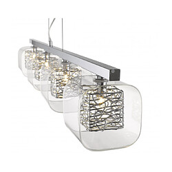 Luminaire Center Suspension Chrome NOTTINGHAM 4 Lumières