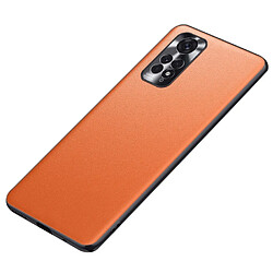 Coque en TPU + PU orange pour votre Xiaomi Redmi Note 11 Pro 4G (MediaTek)/Note 11 Pro 5G (Qualcomm)