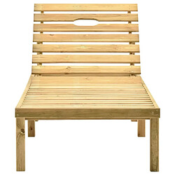 Maison Chic Chaise longue de jardin| Bain de soleil Relax | Transat Bois de pin imprégné -GKD15629