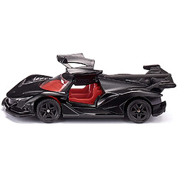 SIKU 1527, Voiture de Sport Apollo IE, Métal/Plastique, Noir, Intérieur en rouge, compatible avec les autres modèles SIKU de la même échelle